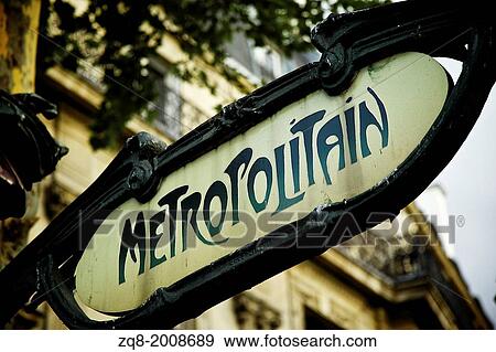 Typical Subway station entrance in paris, France View Large Photo Image Stock Photo - Typical Subway station entrance in paris, France. Fotosearch