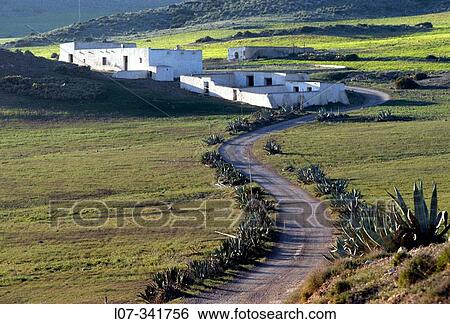 Typical white-washed Andalucian house. Cabo de Gata. Andalucia. Spain View Large Photo Image Stock Photograph - Typical white-washed Andalucian house. Cabo de Gata. Andalucia. Spain. Fotosearch