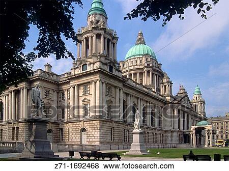 Stock Photo - U K, Northern Ireland, Belfast, City Hall. Fotosearch