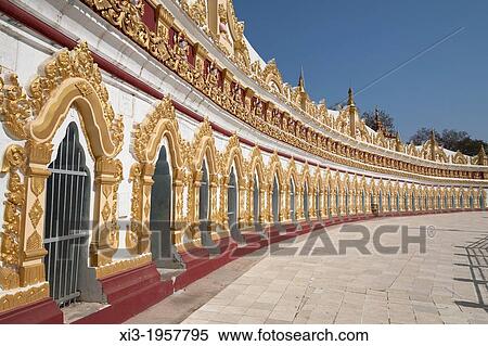 U Min Thonze Pagoda, Sagaing, near Mandalay, Myanmar, (Burma). View Large Photo Image Stock Photography - U Min Thonze Pagoda, Sagaing, near Mandalay, Myanmar, (Burma).. Fotosearch