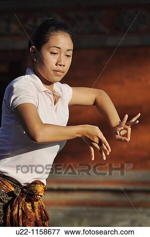 Stock Photo - Ubud (Bali, Indonesia): a traditional Balinese dancer. Fotosearch