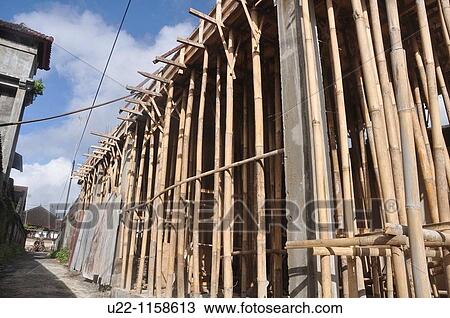 Ubud (Bali, Indonesia): bamboo scaffolding at a house construction View Large Photo Image Stock Image - Ubud (Bali, Indonesia): bamboo scaffolding at a house construction. Fotosearch