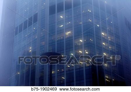 UK, England, City Of London, Liverpool Street, Office building by night View Large Photo Image Stock Photo - UK, England, City Of London, Liverpool Street, Office building by night. Fotosearch