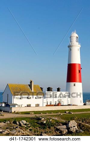 UK, England, Dorset, Portland Bill lighthouse View Large Photo Image Stock Image - UK, England, Dorset, Portland Bill lighthouse. Fotosearch