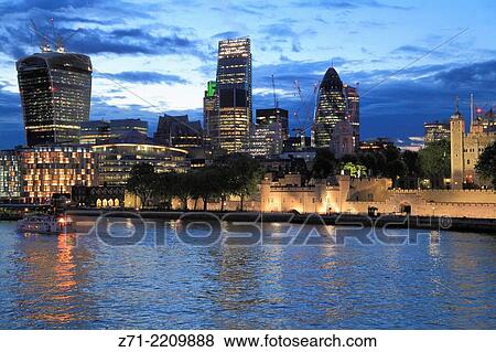 UK, England, London, City, skyline, skyscrapers, The Tower,. View Large Photo Image Stock Photo - UK, England, London, City, skyline, skyscrapers, The Tower,.. Fotosearch