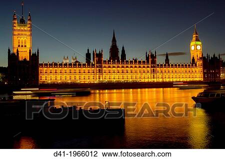 UK, england, London, Houses of Parliament dusk. View Large Photo Image Stock Image - UK, england, London, Houses of Parliament dusk.. Fotosearch