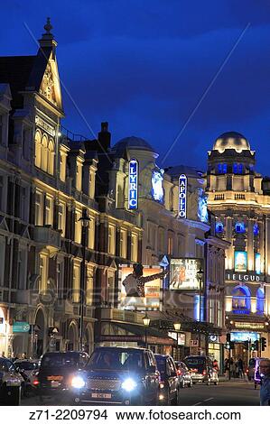 UK, England, London, Theatre District, Shaftesbury Avenue,. View Large Photo Image Picture - UK, England, London, Theatre District, Shaftesbury Avenue,.. Fotosearch