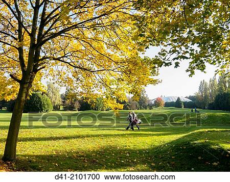 Stock Image - UK, London, Chiswick, gold course.. Fotosearch