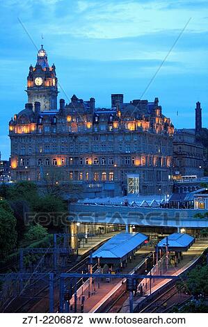 UK, Scotland, Edinburgh, Balmoral Hotel, Waverley Station,. View Large Photo Image Stock Image - UK, Scotland, Edinburgh, Balmoral Hotel, Waverley Station,.. Fotosearch
