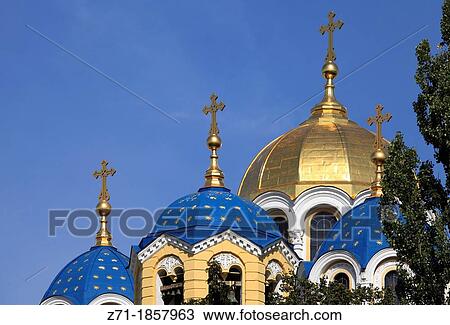 Ukraine, Kiev, Kyiv, St Volodymyr's Cathedral, View Large Photo Image Stock Image - Ukraine, Kiev, Kyiv, St Volodymyr's Cathedral,. Fotosearch