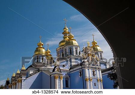 Picture - Ukraine, Kiev, St Michael's Golden-Domed Monastery.. Fotosearch