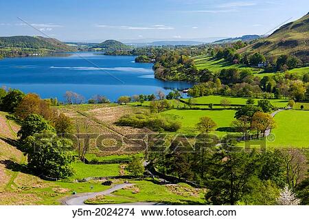 Ullswater from Martindale Road in the Lake District National Park, Howtown, Cumbria, England, UK, Europe. View Large Photo Image Picture - Ullswater from Martindale Road in the Lake District National Park, Howtown, Cumbria, England, UK, Europe.. Fotosearch