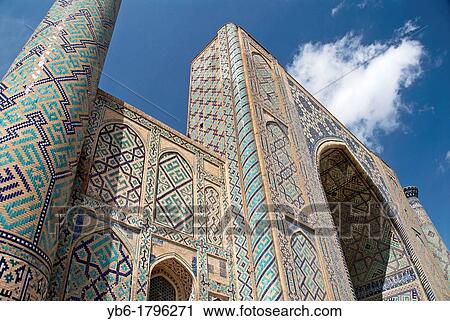 Ulugh Beg Madrasah in the Registan Square, Samarkand, Uzbekistan View Large Photo Image Stock Image - Ulugh Beg Madrasah in the Registan Square, Samarkand, Uzbekistan. Fotosearch