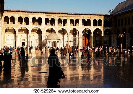 Umayyad Mosque built 705-715 by caliph Al-Walid I, Damascus. Syria View Large Photo Image Picture - Umayyad Mosque built 705-715 by caliph Al-Walid I, Damascus. Syria. Fotosearch