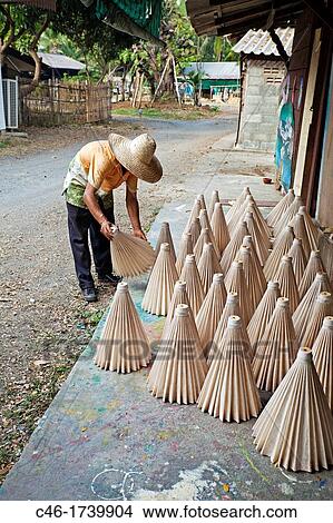 Umbrella factory, Chiang Mai, Thailand. View Large Photo Image Picture - Umbrella factory, Chiang Mai, Thailand.. Fotosearch