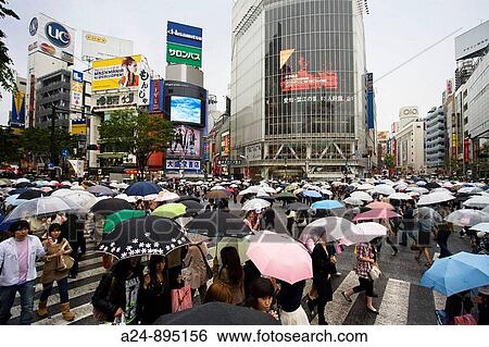 Umbrellas, Shibuya district, Tokyo, Japan (Spring 2009) View Large Photo Image Stock Photograph - Umbrellas, Shibuya district, Tokyo, Japan (Spring 2009). Fotosearch