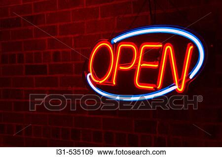Stock Photo - Underground Atlanta Shopping area in Downtwon Atlanta GA Georgia USA Neon Window Signs. Fotosearch