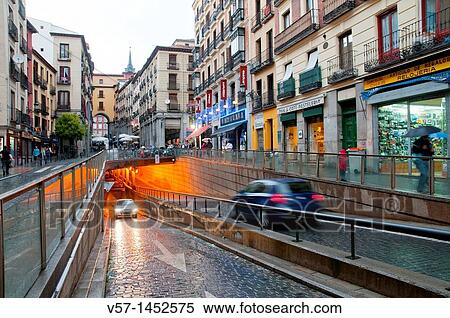 Underground car park, Toledo street. Madrid, Spain. View Large Photo Image Stock Photography - Underground car park, Toledo street. Madrid, Spain.. Fotosearch