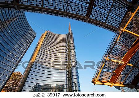 Stock Photo - Unicredit Tower, Milan, Italy. Fotosearch
