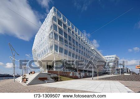 Unilever Building (architect: Behnisch Architekten), Hamburg, Germany. View Large Photo Image Stock Photo - Unilever Building (architect: Behnisch Architekten), Hamburg, Germany.. Fotosearch