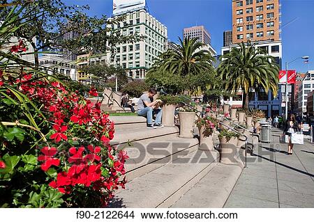 Union Square in San Francisco, CA. View Large Photo Image Picture - Union Square in San Francisco, CA.. Fotosearch
