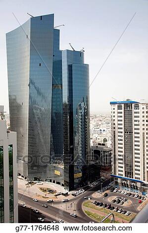 United Arab Emirates Abu Dhabi. Modern buildings downtown Abu Dhabi. View Large Photo Image Stock Photo - United Arab Emirates Abu Dhabi. Modern buildings downtown Abu Dhabi.. Fotosearch