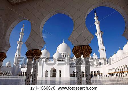 United Arab Emirates, Abu Dhabi, Sheikh Zayed bin Sultan al-Nahyan Mosque, View Large Photo Image Stock Image - United Arab Emirates, Abu Dhabi, Sheikh Zayed bin Sultan al-Nahyan Mosque,. Fotosearch