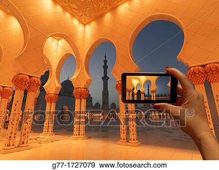 United Arab Emirates Abu Dhabi Sheikh Zayed Mosque. View Large Photo Image Stock Photo - United Arab Emirates Abu Dhabi Sheikh Zayed Mosque.. Fotosearch