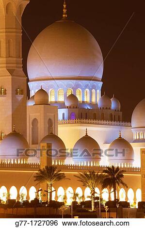 United Arab Emirates Abu Dhabi Sheikh Zayed Mosque. View Large Photo Image Stock Photograph - United Arab Emirates Abu Dhabi Sheikh Zayed Mosque.. Fotosearch