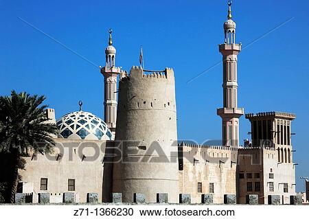 United Arab Emirates, Ajman, Fort, Mosque, View Large Photo Image Stock Image - United Arab Emirates, Ajman, Fort, Mosque,. Fotosearch