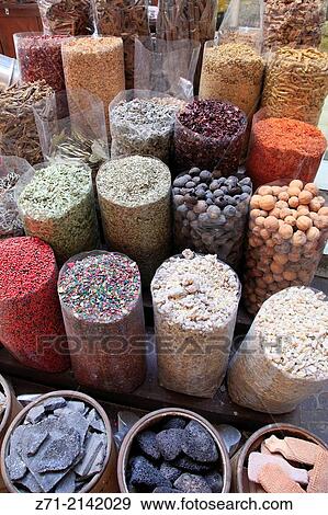 United Arab Emirates, Dubai, Deira, Spice Souq, spices,. View Large Photo Image Stock Photo - United Arab Emirates, Dubai, Deira, Spice Souq, spices,.. Fotosearch