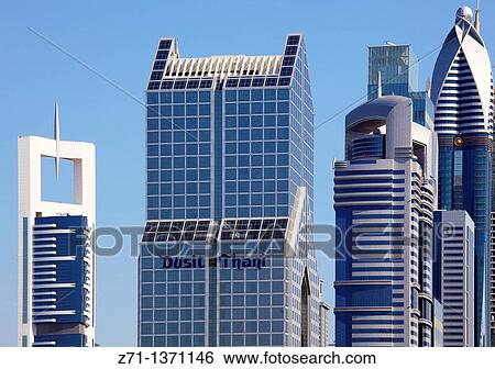 United Arab Emirates, Dubai, Dusit Thani Hotel, skyscrapers, View Large Photo Image Stock Photograph - United Arab Emirates, Dubai, Dusit Thani Hotel, skyscrapers,. Fotosearch