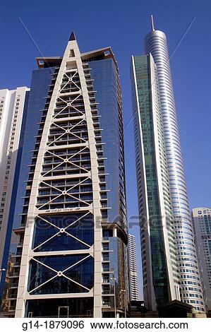 United Arab Emirates, Dubai, Jumeirah Lake Towers, Indigo Tower, Almas Tower View Large Photo Image Stock Photograph - United Arab Emirates, Dubai, Jumeirah Lake Towers, Indigo Tower, Almas Tower. Fotosearch