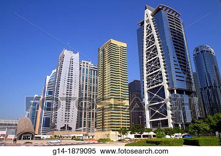 United Arab Emirates, Dubai, Jumeirah Lake Towers, Indigo Tower, Lake City Tower View Large Photo Image Stock Photography - United Arab Emirates, Dubai, Jumeirah Lake Towers, Indigo Tower, Lake City Tower. Fotosearch