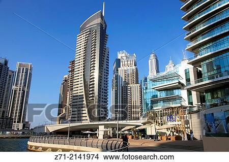 United Arab Emirates, Dubai, Marina, skyline,. View Large Photo Image Picture - United Arab Emirates, Dubai, Marina, skyline,.. Fotosearch