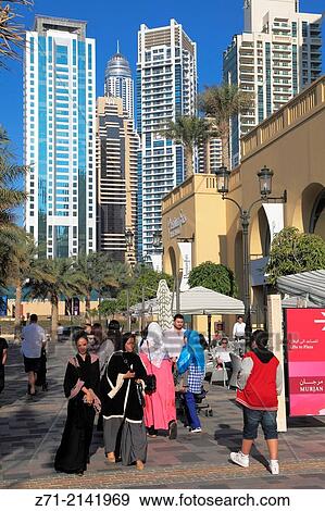 Stock Photo - United Arab Emirates, Dubai, Marina, The Walk,.. Fotosearch