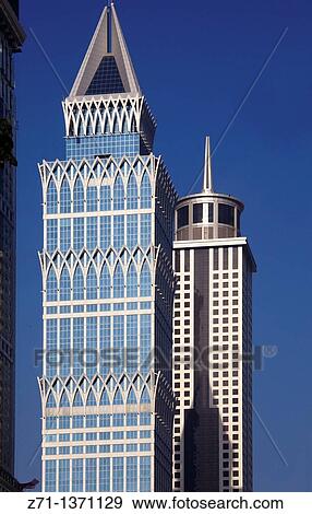United Arab Emirates, Dubai, Sheikh Zayed Road, skyscrapers, View Large Photo Image Stock Photo - United Arab Emirates, Dubai, Sheikh Zayed Road, skyscrapers,. Fotosearch