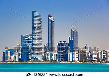 United Arab Emirates UAE, Abu Dhabi City Skyline, Central Market Tower View Large Photo Image Picture - United Arab Emirates UAE, Abu Dhabi City Skyline, Central Market Tower. Fotosearch