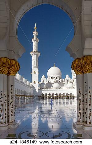 United Arab Emirates UAE, Abu Dhabi City, Sheikh Zayed Mosque View Large Photo Image Stock Photo - United Arab Emirates UAE, Abu Dhabi City, Sheikh Zayed Mosque. Fotosearch