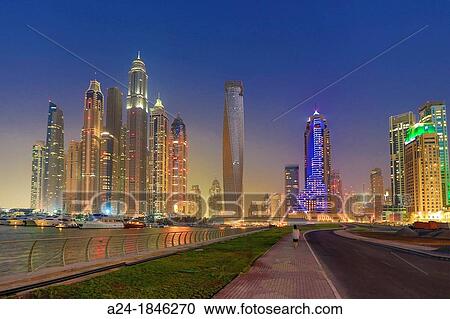 United Arab Emirates UAE, Dubai City, Dubai Marina Skyline View Large Photo Image Stock Image - United Arab Emirates UAE, Dubai City, Dubai Marina Skyline. Fotosearch