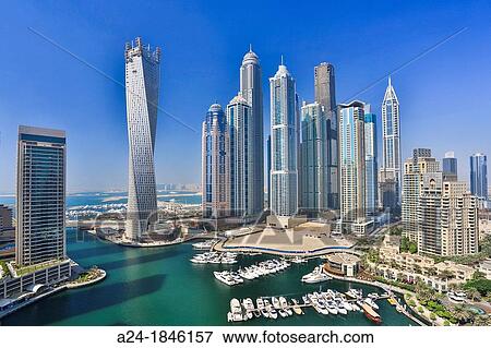 United Arab Emirates UAE, Dubai City, Dubai Marina, Infinty Bldg View Large Photo Image Stock Photo - United Arab Emirates UAE, Dubai City, Dubai Marina, Infinty Bldg. Fotosearch