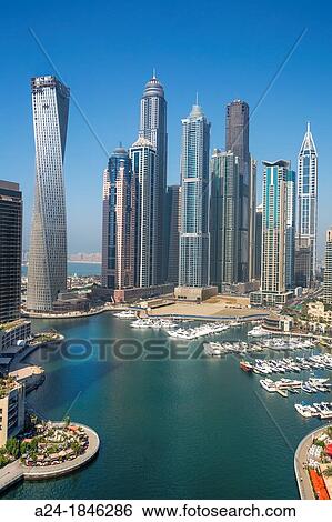 United Arab Emirates UAE, Dubai City, Dubai Marina, Infinty Bldg View Large Photo Image Stock Photograph - United Arab Emirates UAE, Dubai City, Dubai Marina, Infinty Bldg. Fotosearch