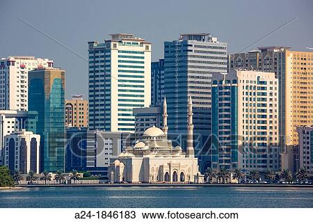 United Arab Emirates UAE, Sharjah City, Al Noor Mosque View Large Photo Image Stock Image - United Arab Emirates UAE, Sharjah City, Al Noor Mosque. Fotosearch