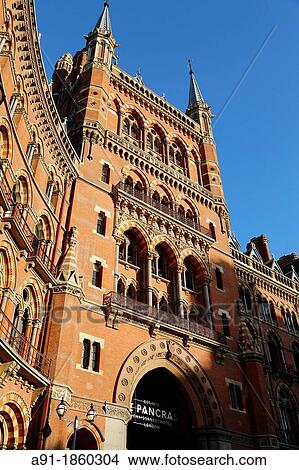 United Kingdom, city of London, Saint Pancras international eurostar railway station, luxury Hotel Marriott Saint Pancras View Large Photo Image Picture - United Kingdom, city of London, Saint Pancras international eurostar railway station, luxury Hotel Marriott Saint Pancras. Fotosearch