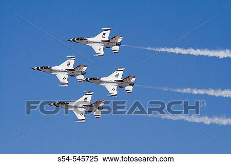 United States Air Force Thunderbirds F-16s in flight during a show at Fairchild Air Force Base near Spokane, Washington, USA. View Large Photo Image Stock Photography - United States Air Force Thunderbirds F-16s in flight during a show at Fairchild Air Force Base near Spokane, Washington, USA.. Fotosearch