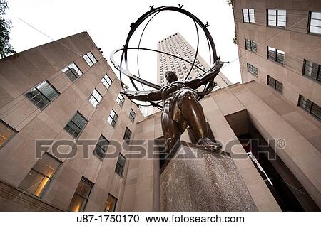 United States, New York City, Manhattan, Midtown, Rockefeller Center, Atlas Holding the World Sculpture View Large Photo Image Stock Image - United States, New York City, Manhattan, Midtown, Rockefeller Center, Atlas Holding the World Sculpture. Fotosearch