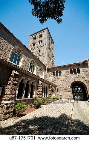 Stock Image - United States, New York City, Manhattan, Uptown, Cloisters Museum. Fotosearch