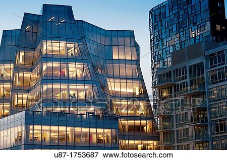 Stock Photo - United States, New York city, Manhattan, Chelsea, IAC Building by Architect Franck Gehry 2007. Fotosearch