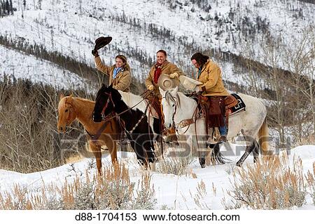 Stock Image - United States, Wyoming, Shell, The Hideout Guest Ranch, cow-boy, Boots. Fotosearch
