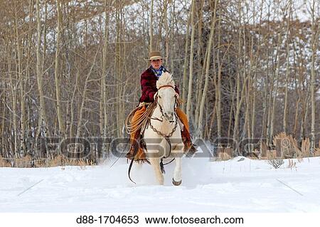 Stock Image - United States, Wyoming, Shell, The Hideout Guest Ranch, cow-boy, Boots. Fotosearch